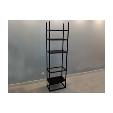 Metal structure of the rack with shelves