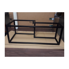 Metal table construction with indentation
