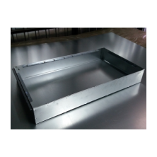 Zinc tray with supports for cage