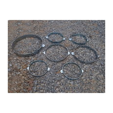 Galvanized steel rings with threaded handles