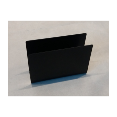 Black napkin holder with solid walls