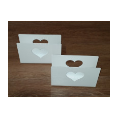 Metal napkin holders - heart