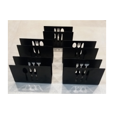 Napkin holders with cutlery