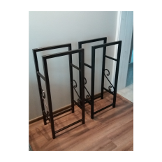 Wood racks with decorations on the sides