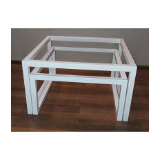 Set of white coffee tables