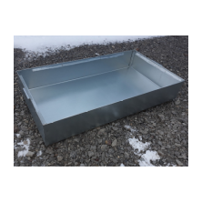 Galvanized tray with supports for cage