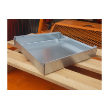 Galvanized tray mounted under the device