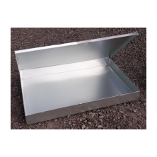 Galvanized tray with lid
