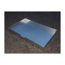 Galvanized tray with handle