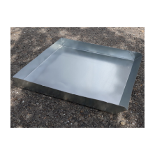 Hopper tray made of zinc sheet
