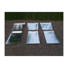 Trapezoidal and rectangular aluminum trays