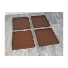 Brown powder painting trays