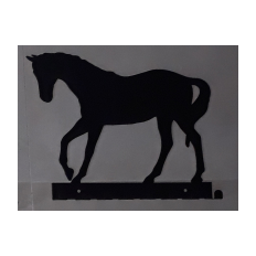 Metal wall hanger - black horse