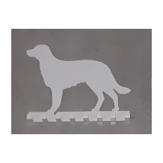 Metal wall hanger - white dog