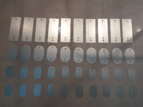 Galvanized plates cut by laser
