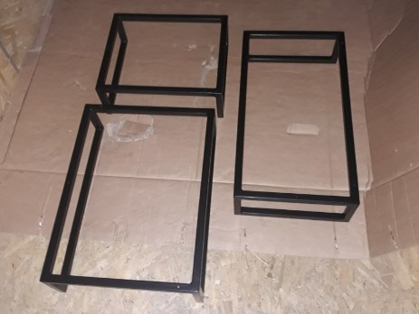 Metal bases, supports for furniture