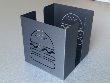 Metal napkin holder (dispenser) with hamburger