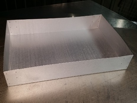 High tray made of aluzinc sheet