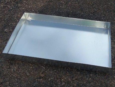Large tray of galvanized sheet
