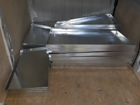 Galvanized trays with handles