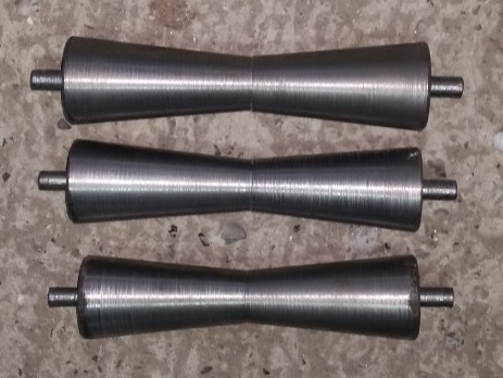 Turned steel rollers