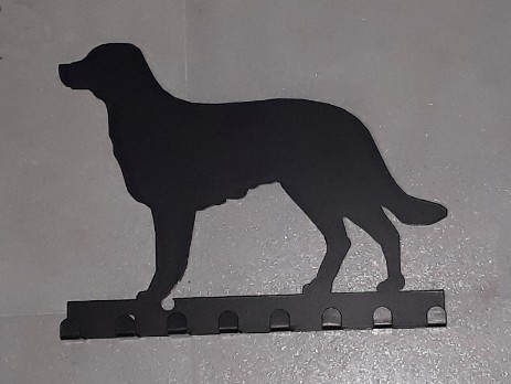 Metal wall hanger - black dog