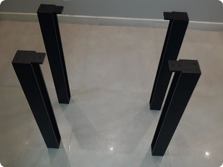 Metalowe nogi stołowe proste