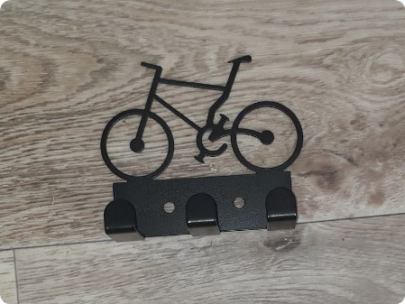 Mały metalowy wieszak rower czarny